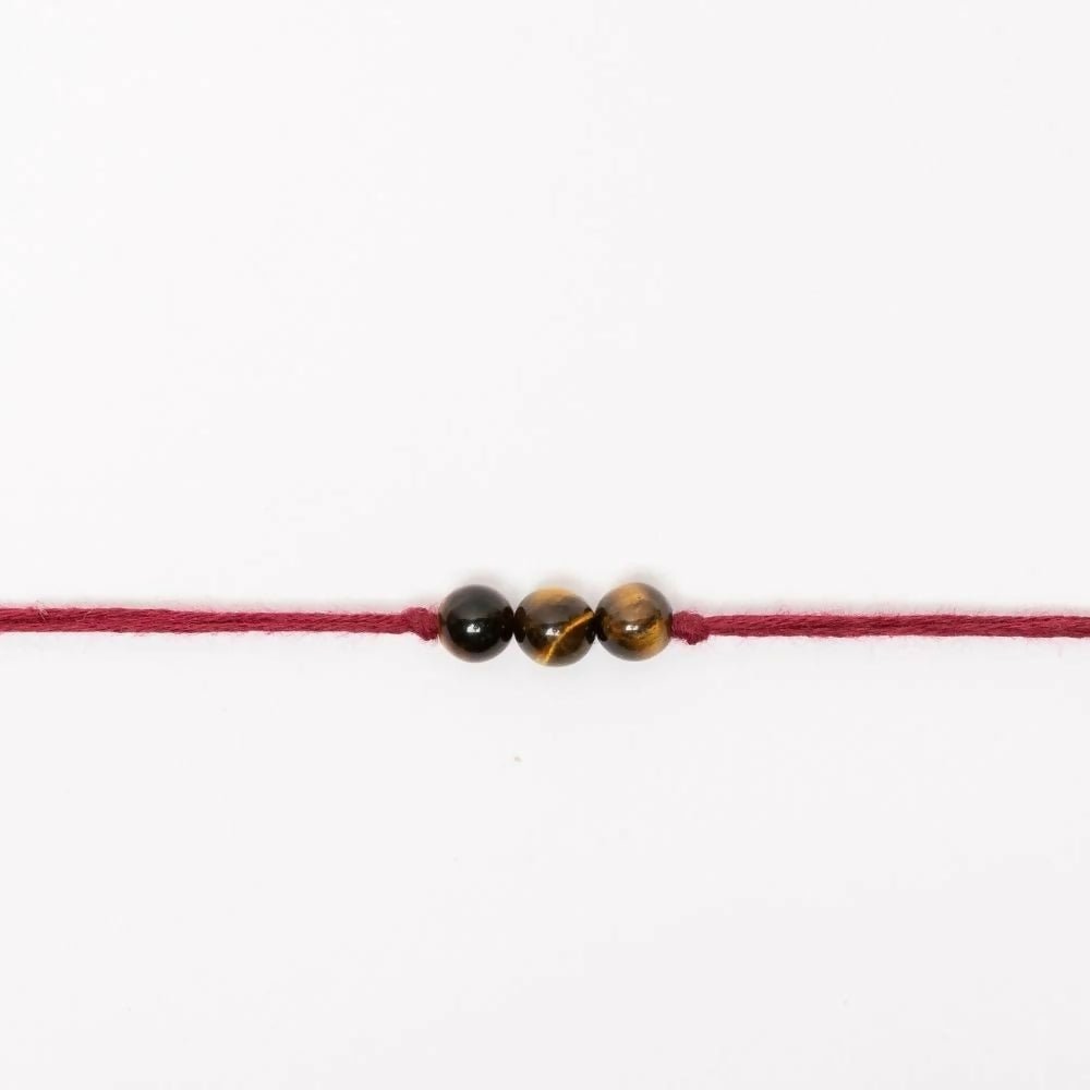 Indianvibez Bodh Success Shield Real Crystal Stone Rakhi