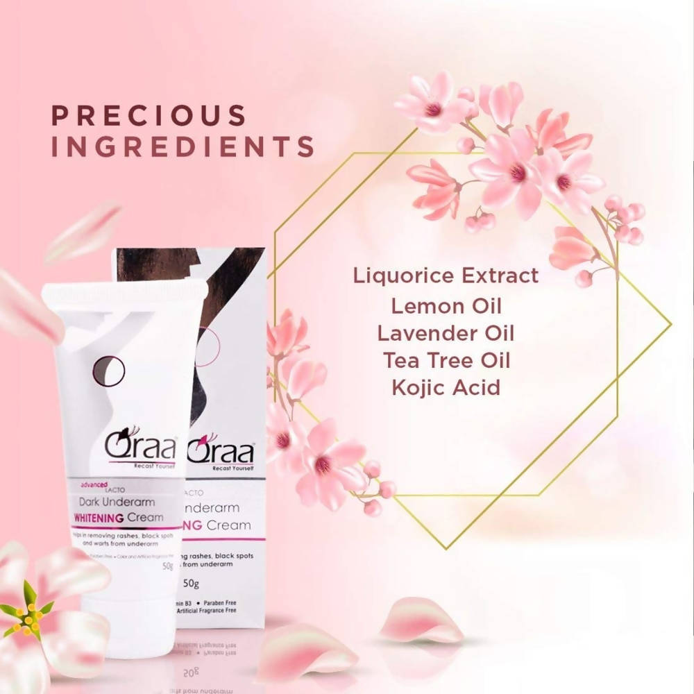 Qraa Advanced Lacto Dark Underarm Whitening Cream - 50 gms