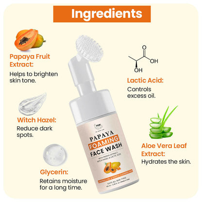 The Natural Wash Papaya Foaming Face Wash