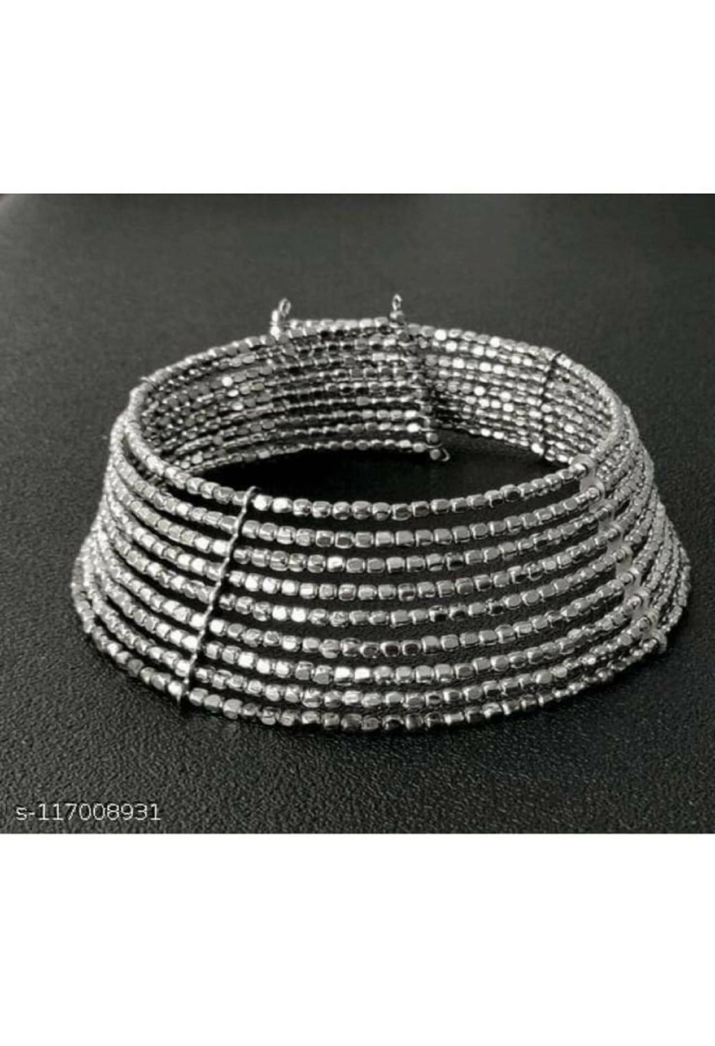 Mominos Fashion Joharkamal Oxidised Beaded work Hasli Design Choker For Women & Girls