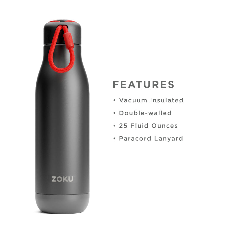 Powder Coated Stainless Steel Vaccum Insulated Water Bottle | 750ml | Multiple Colors