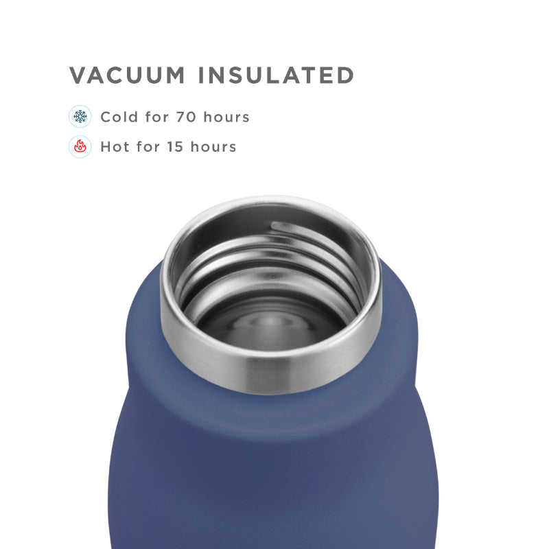 Powder Coated Stainless Steel Vaccum Insulated Water Bottle | 750ml | Multiple Colors
