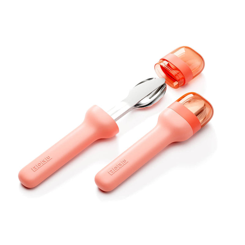 Pocket Stainless Steel Cutlery with Travel Case | Set of 3 | Multiple Colors