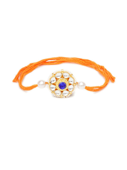 Designer kundan Rakhi - Ruby Raang