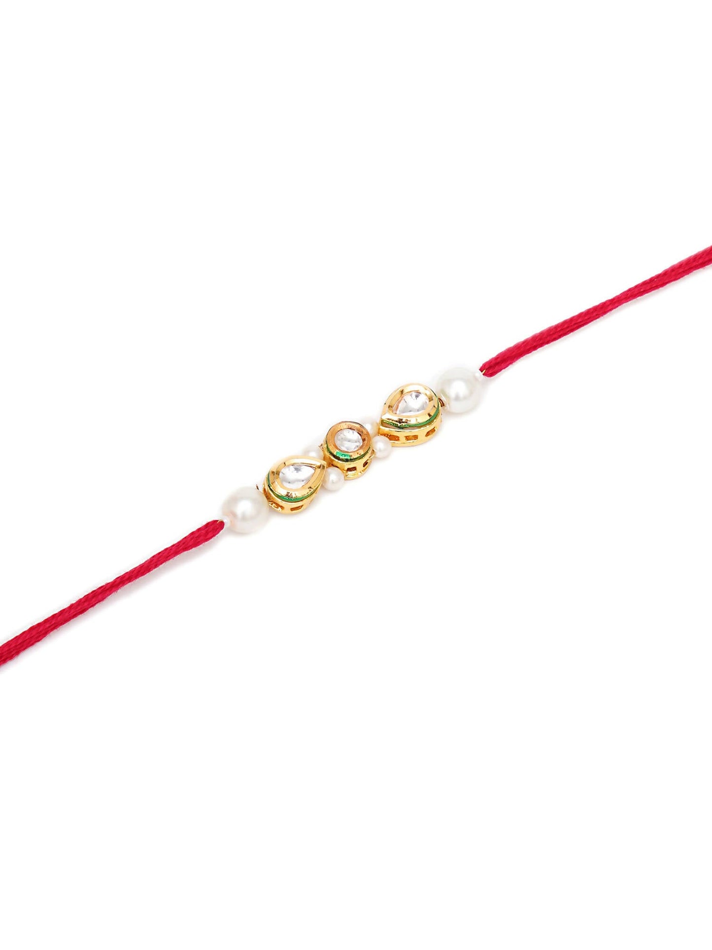 Designer kundan Rakhi - Ruby Raang