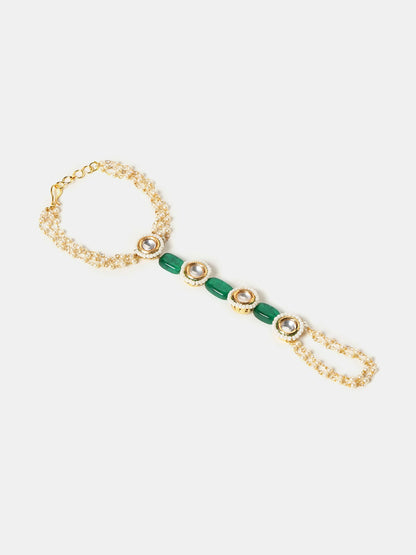 Ruby Raang Emerald Pearl Hand Harness