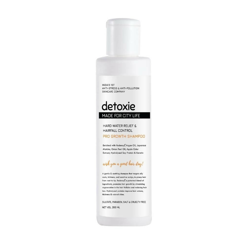 Detoxie Hard Water Relief & Hair Fall Control Pro Growth Shampoo - 200 ml