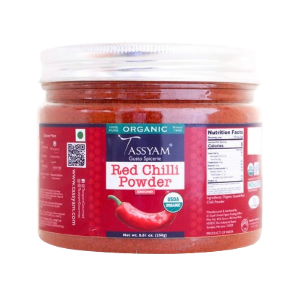 Tassyam Organics Certified 100% Organic Red Chilli Powder