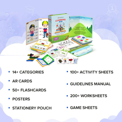 ClassMonitor KG1 Learning Educational Kit with Free App with 300+ Early Preschool Learning Activity Worksheets for kids of Age 3.5 - 4.5 Years