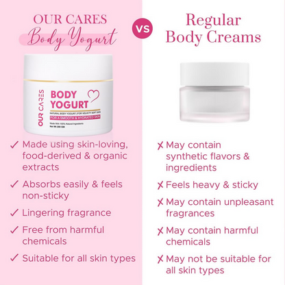Our Cares Body Yogurt Cream for Instant Hydration & Moisturization