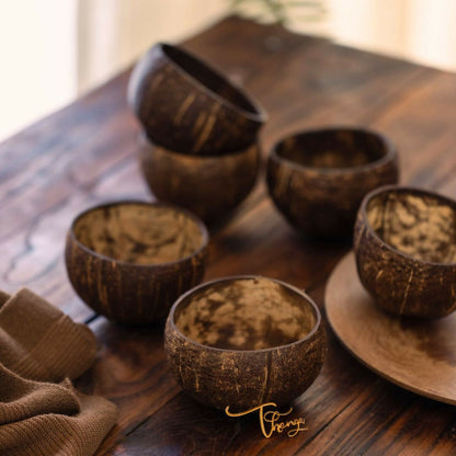 Thenga Natural Round Coconut Shell Bowl