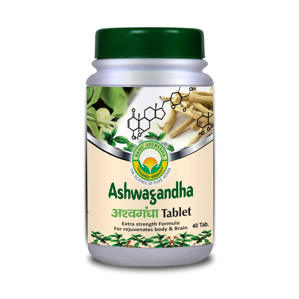Basic Ayurveda Ashwagandha Tablet - 40 Tablets