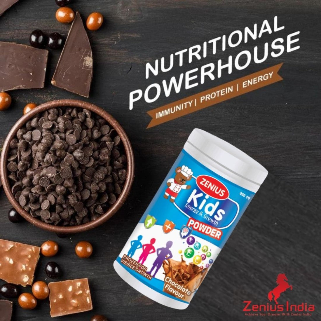 Zenius India Kids Protein Powder - 500 gms