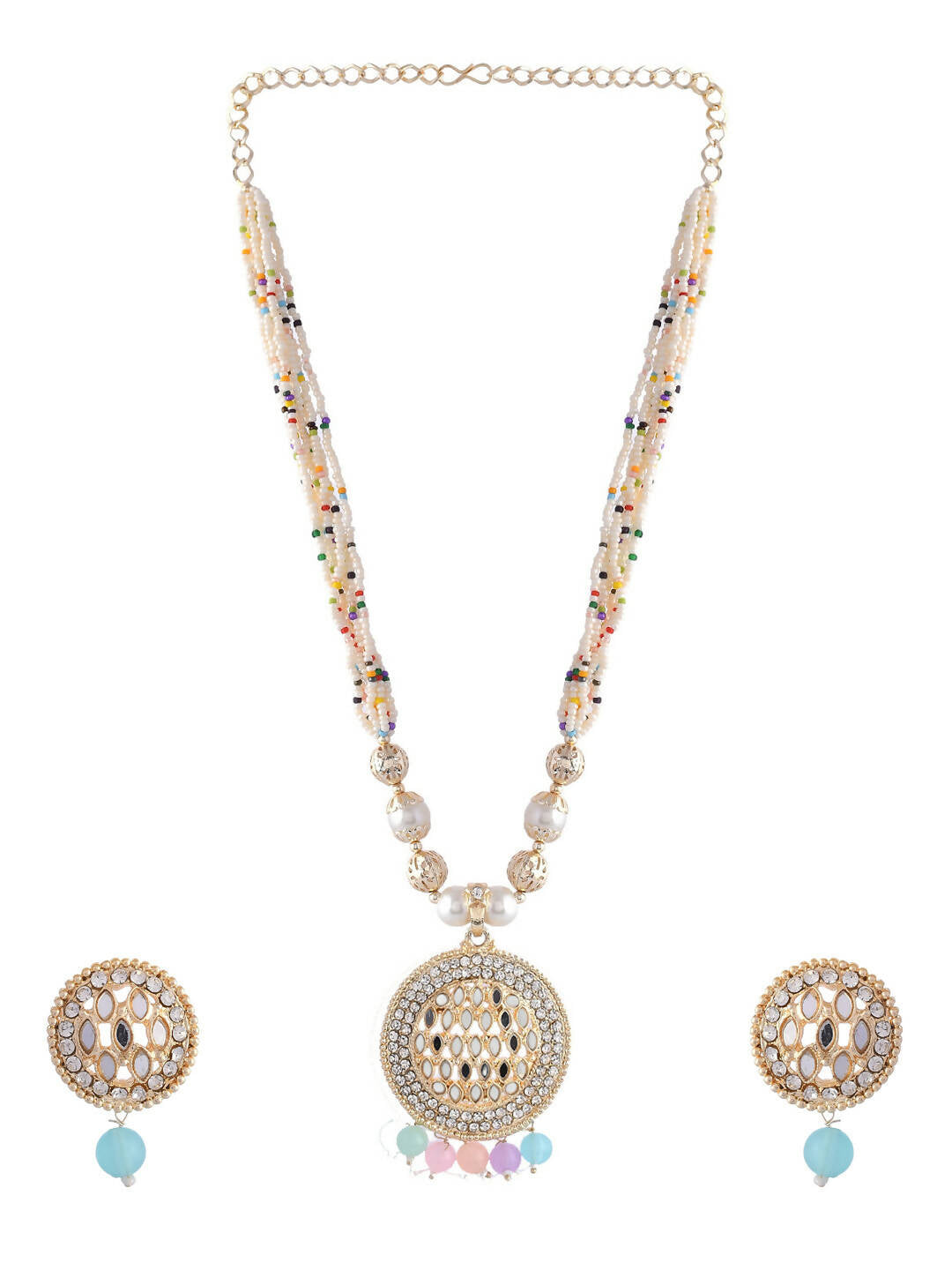 VOJ Women Multi Color stainless steel Jewellery Set