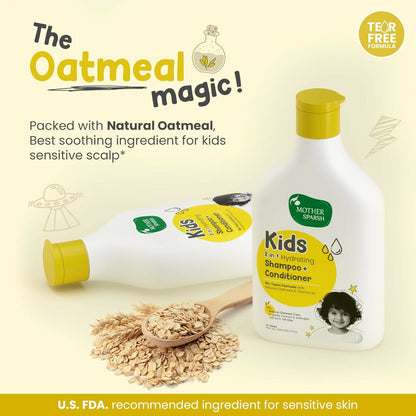 Mother Sparsh 2 In 1 Hydrating Shampoo + Conditioner for Kids & Babies With Natural Oatmeal & Vitamin B5
