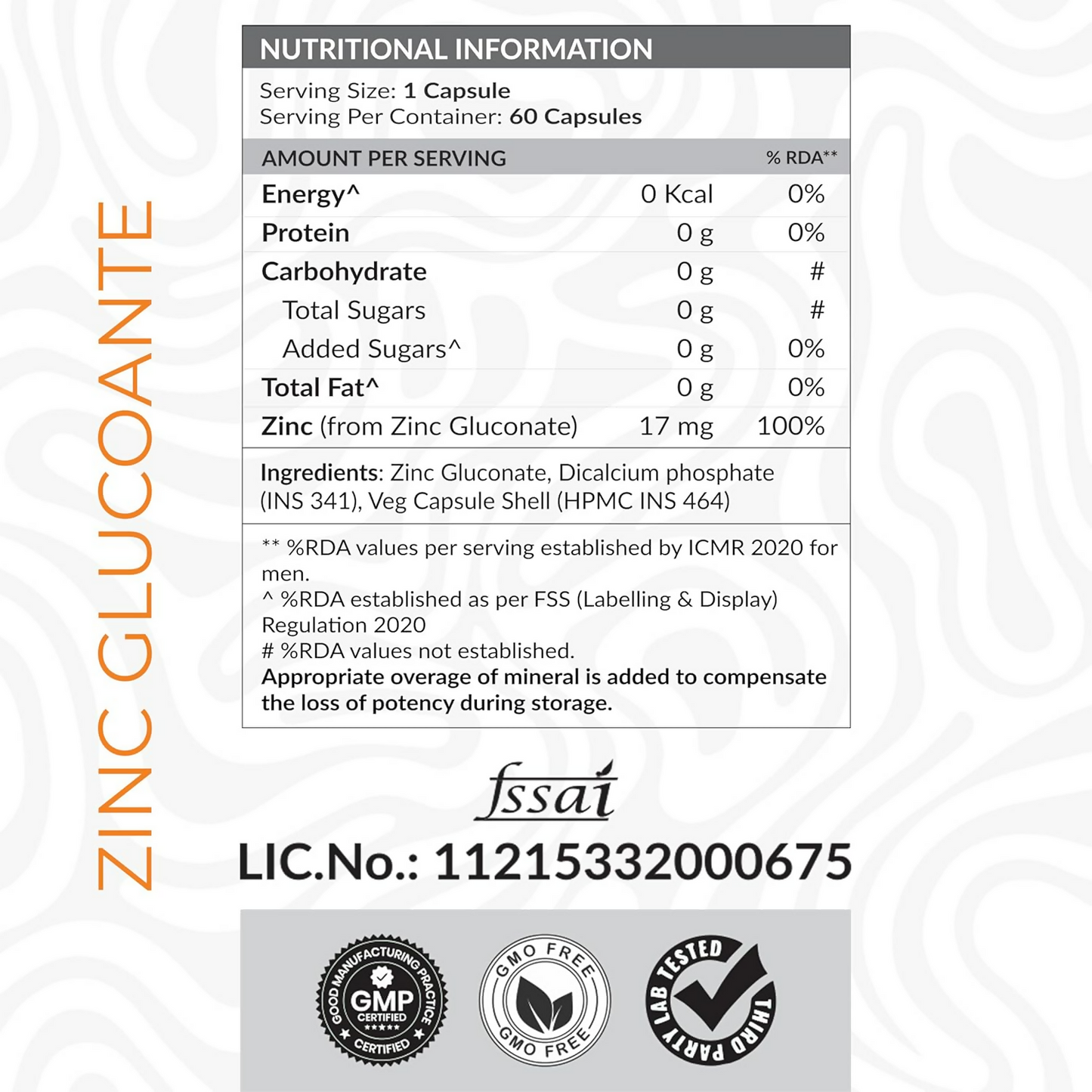 As-It-Is Nutrition Atom Zinc Gluconate Veg Capsules