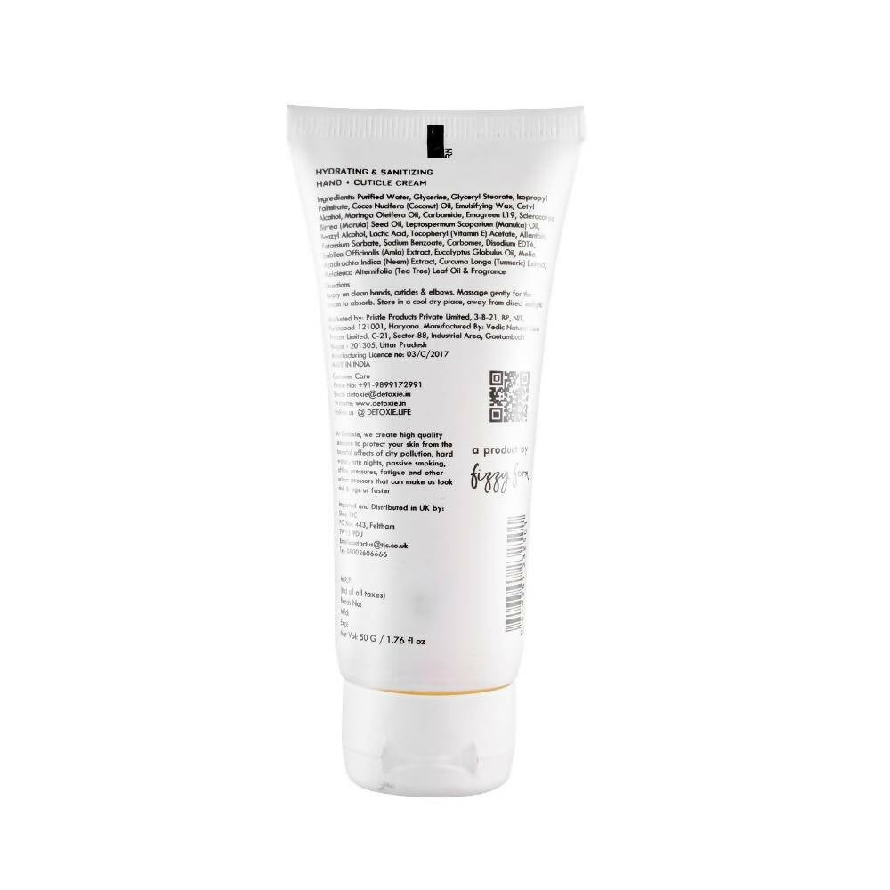 Detoxie Hydrating & Sanitizing Hand & Cuticle Cream - 50 gms