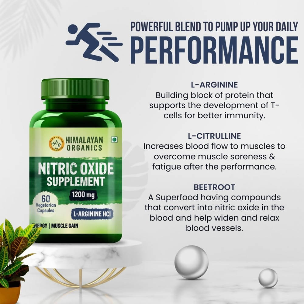 Himalayan Organics Nitric Oxide Supplement 1400 mg - 60 tabs