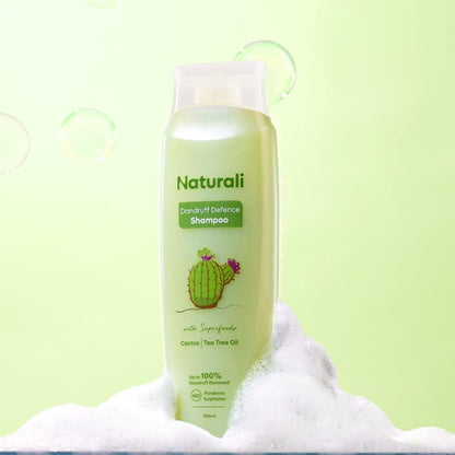 Naturali Dandruff Defence Shampoo With Cactus Extract, Tea Tree Oil & Climbazole