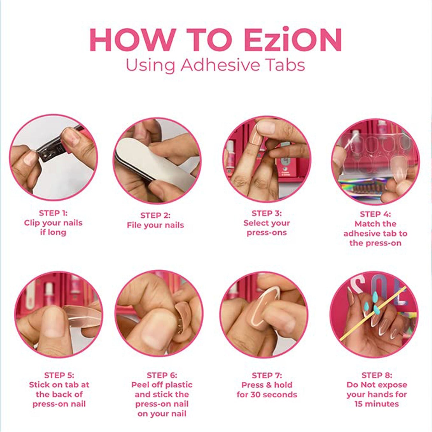 SOEZI Aurora Dreams Reusable Press On Nails - Application Kit