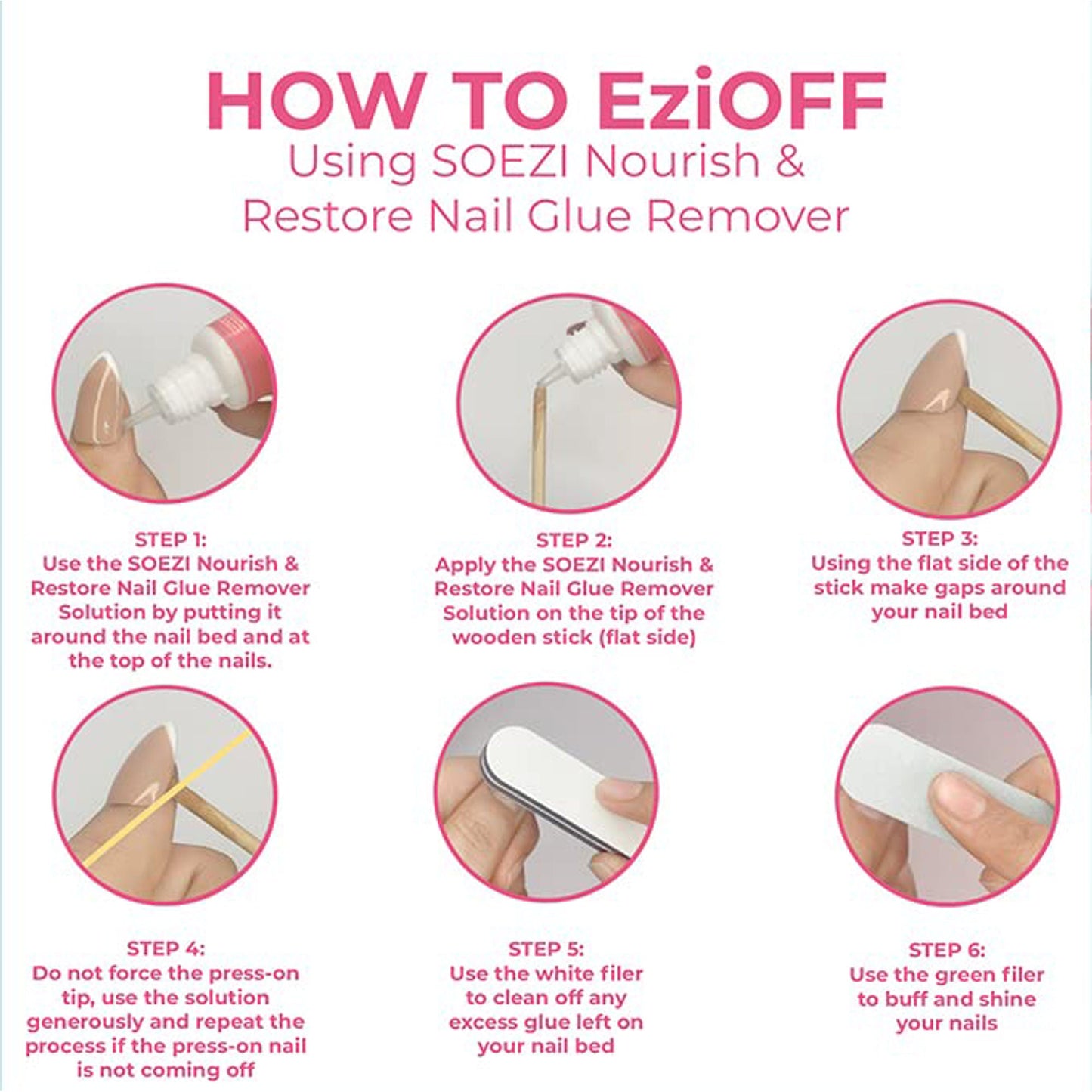 SOEZI Aurora Dreams Toezi Reusable Press On Nails - Application Kit