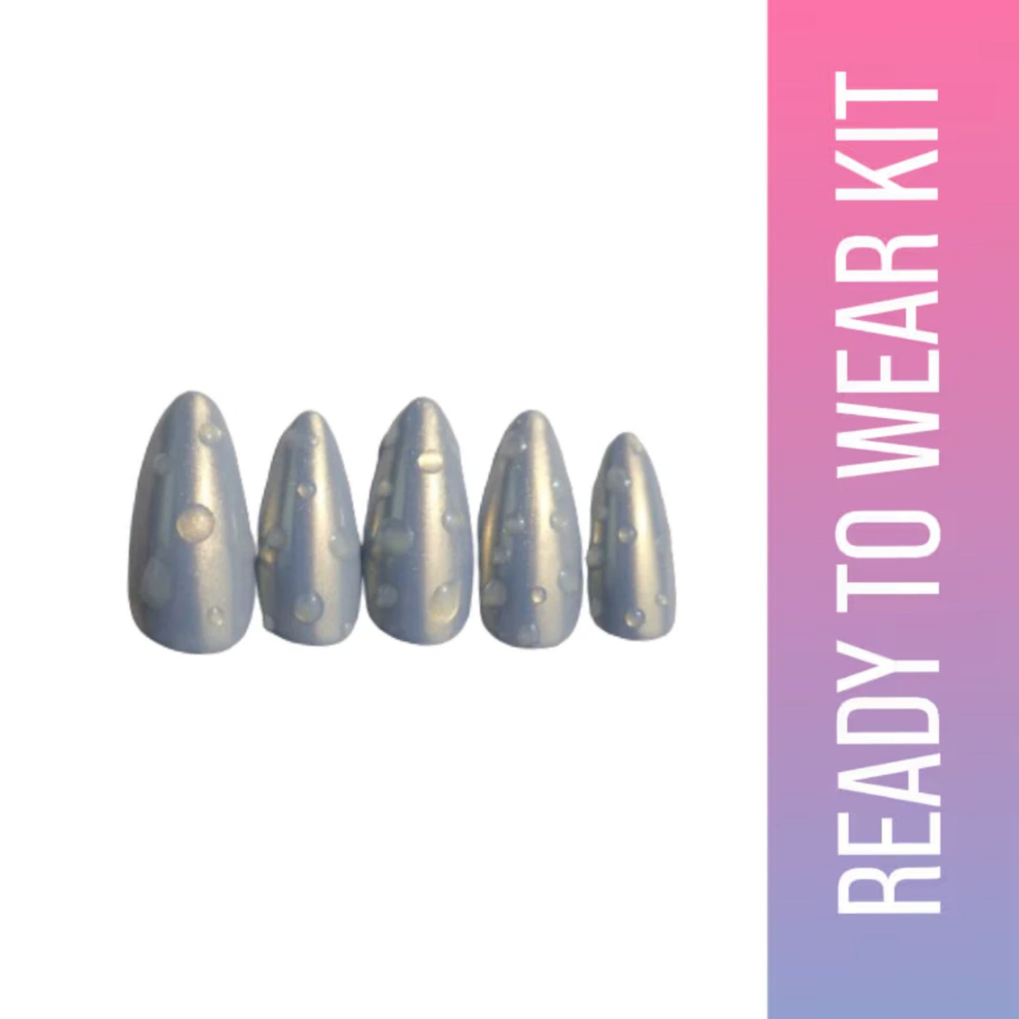 SOEZI Icey Spicy Reusable Press On Nails - Ready To Wear Kit