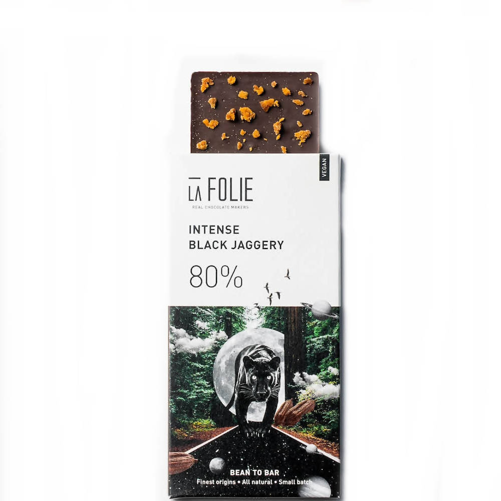 La Folie Intense Black Jaggery Chocolate