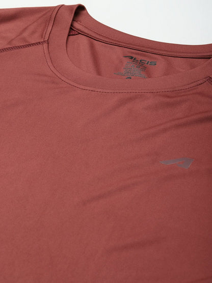Alcis Men Rust Slim Fit T-shirt
