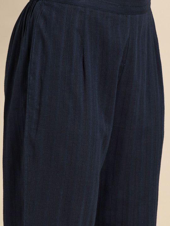 Anayna Ethnic Motifs Pure Cotton Kurta With Trousers & Dupatta
