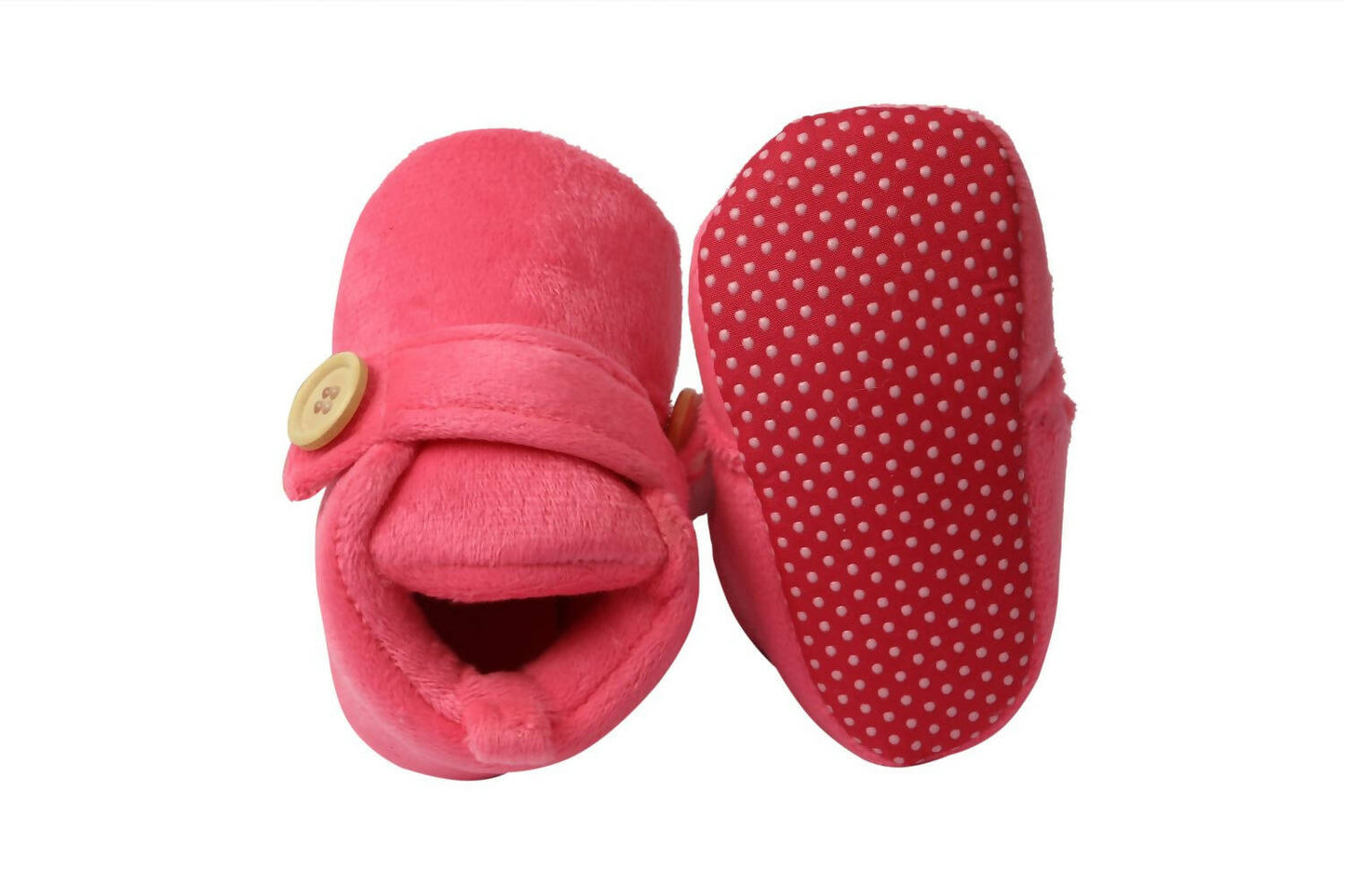 Tiny Bugs Unisex Soft Base Booties - Pink