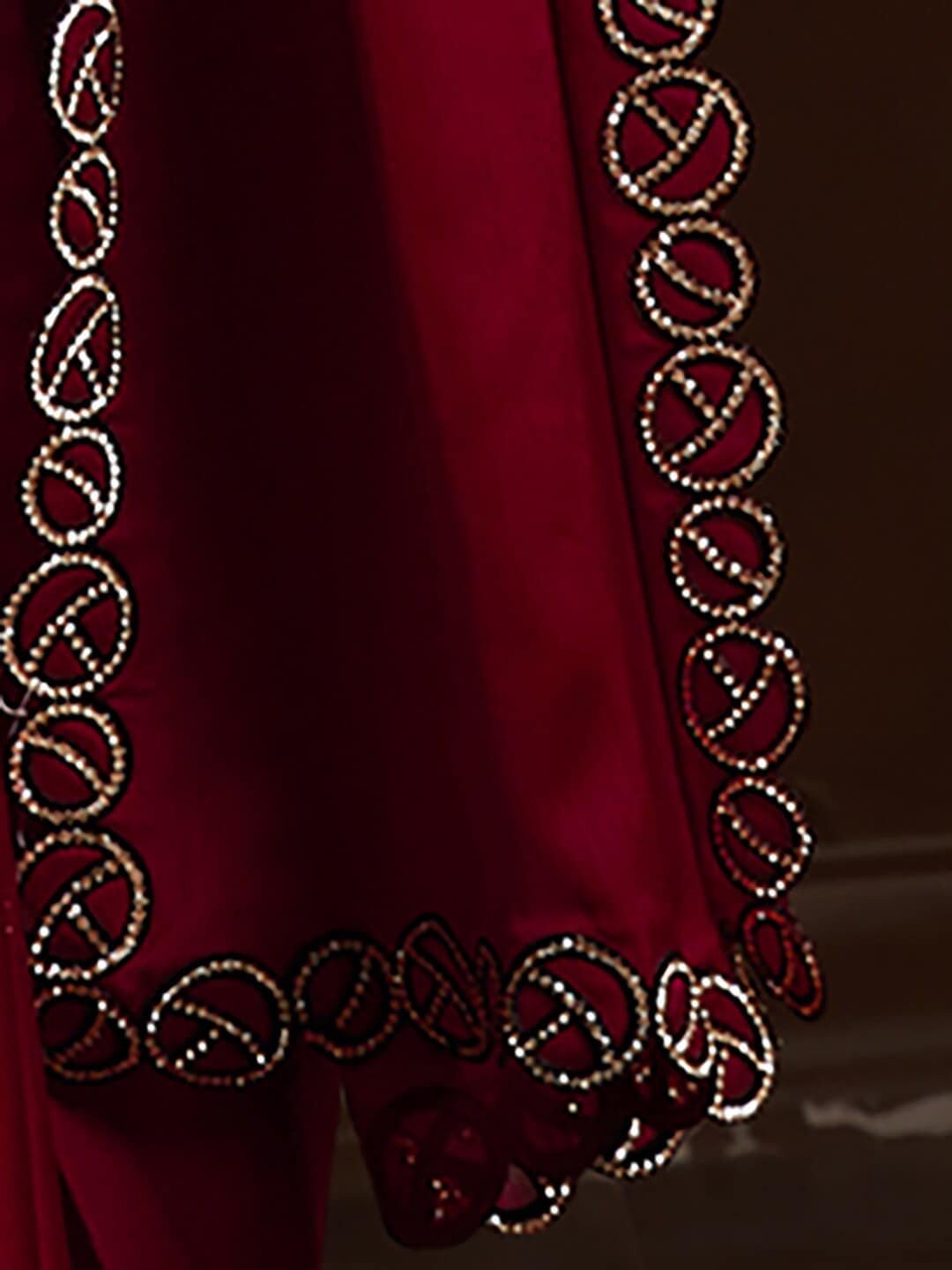 Saree Mall Embellished Border Pure Chiffon Sarees