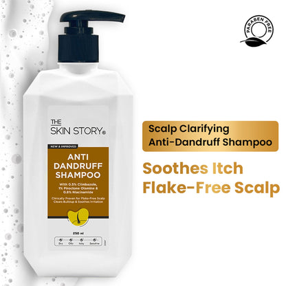 The Skin Story Anti Dandruff Deep Ceansing Shampoo Calms & Soothes Scalp With Saniscalp & Argan Oil
