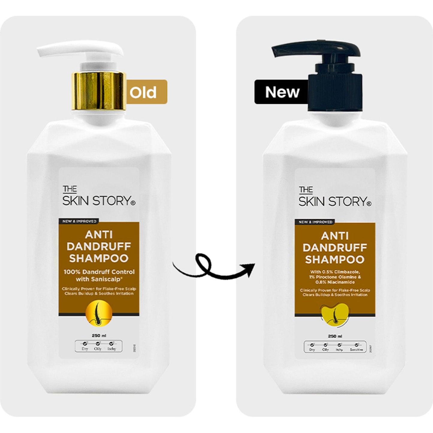 The Skin Story Anti Dandruff Deep Ceansing Shampoo Calms & Soothes Scalp With Saniscalp & Argan Oil