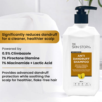 The Skin Story Anti Dandruff Deep Ceansing Shampoo Calms & Soothes Scalp With Saniscalp & Argan Oil