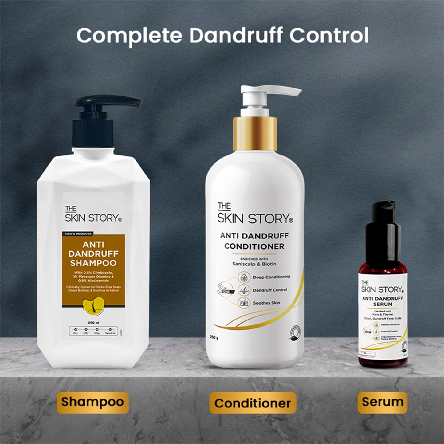 The Skin Story Anti Dandruff Deep Ceansing Shampoo Calms & Soothes Scalp With Saniscalp & Argan Oil