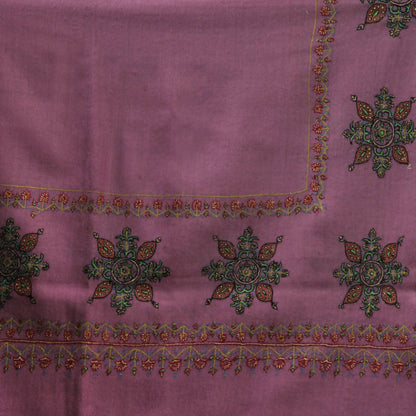 Nizalia Handmade Sozni Work Mouve Pashmina