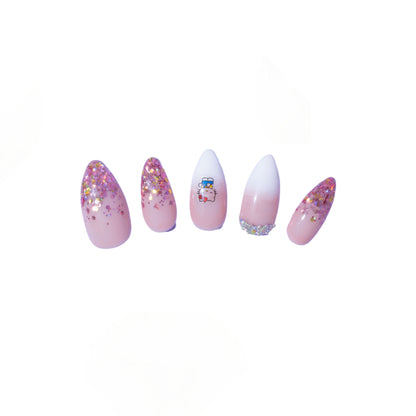 SOEZI Hello Princess Reusable Press On Nails - Application Kit