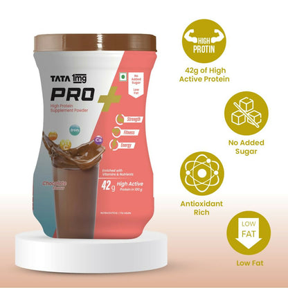 Tata 1mg Pro+ Soy Protein Supplement Powder(Chocolate Flavour)