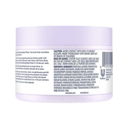Dove Exfoliating Body Polish Scrub With Crushed Lavender And Coconut Milk