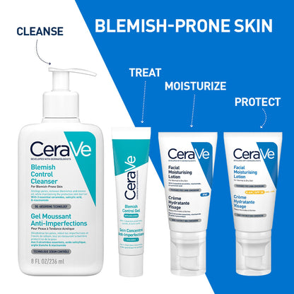 CeraVe Blemish Control Gel with 2% Salicylic Acid, AHA & Niacinamide for Acne Spot Treatment