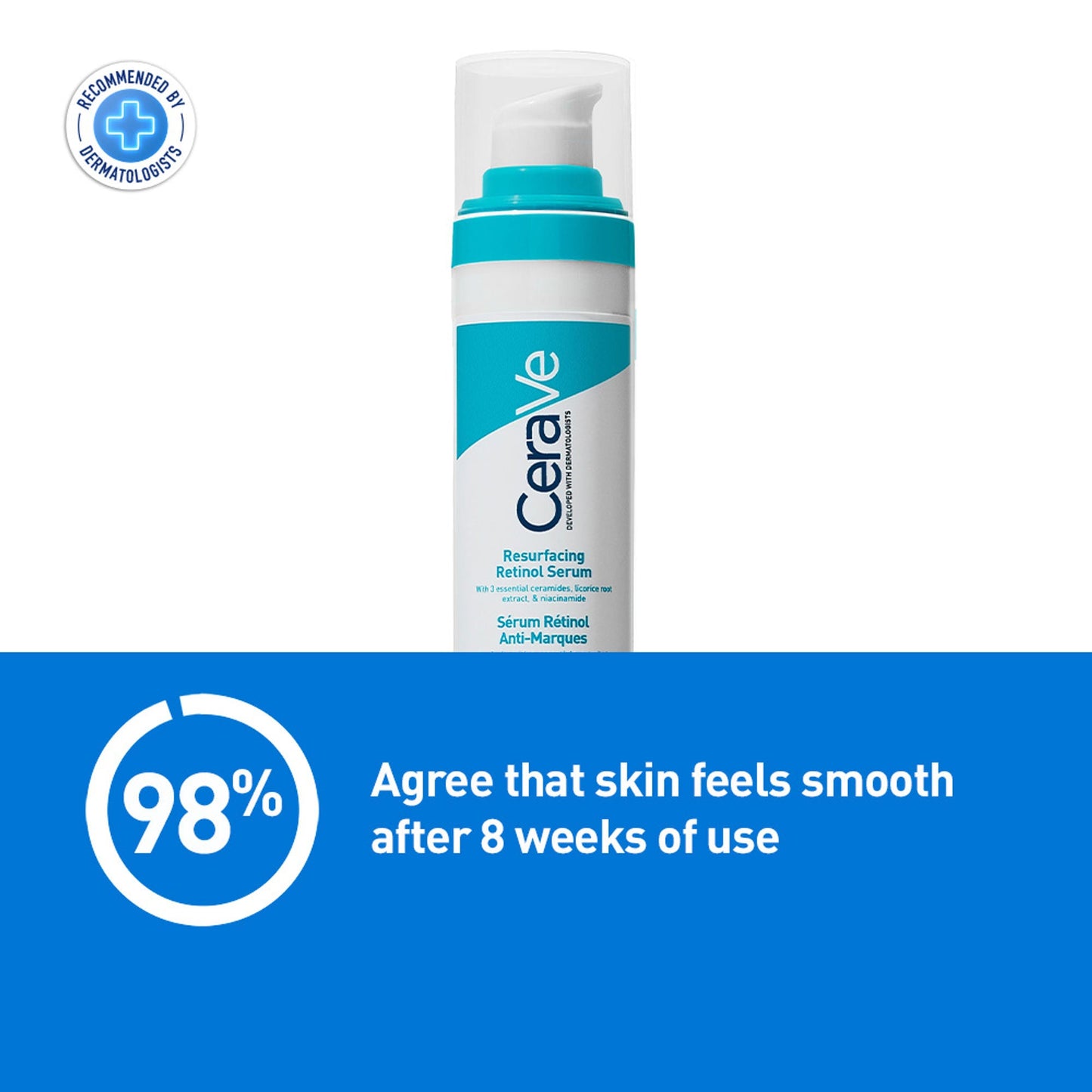 CeraVe Resurfacing Retinol Serum, Reduces Acne Marks with Licorice Root Extract & Niacinamide