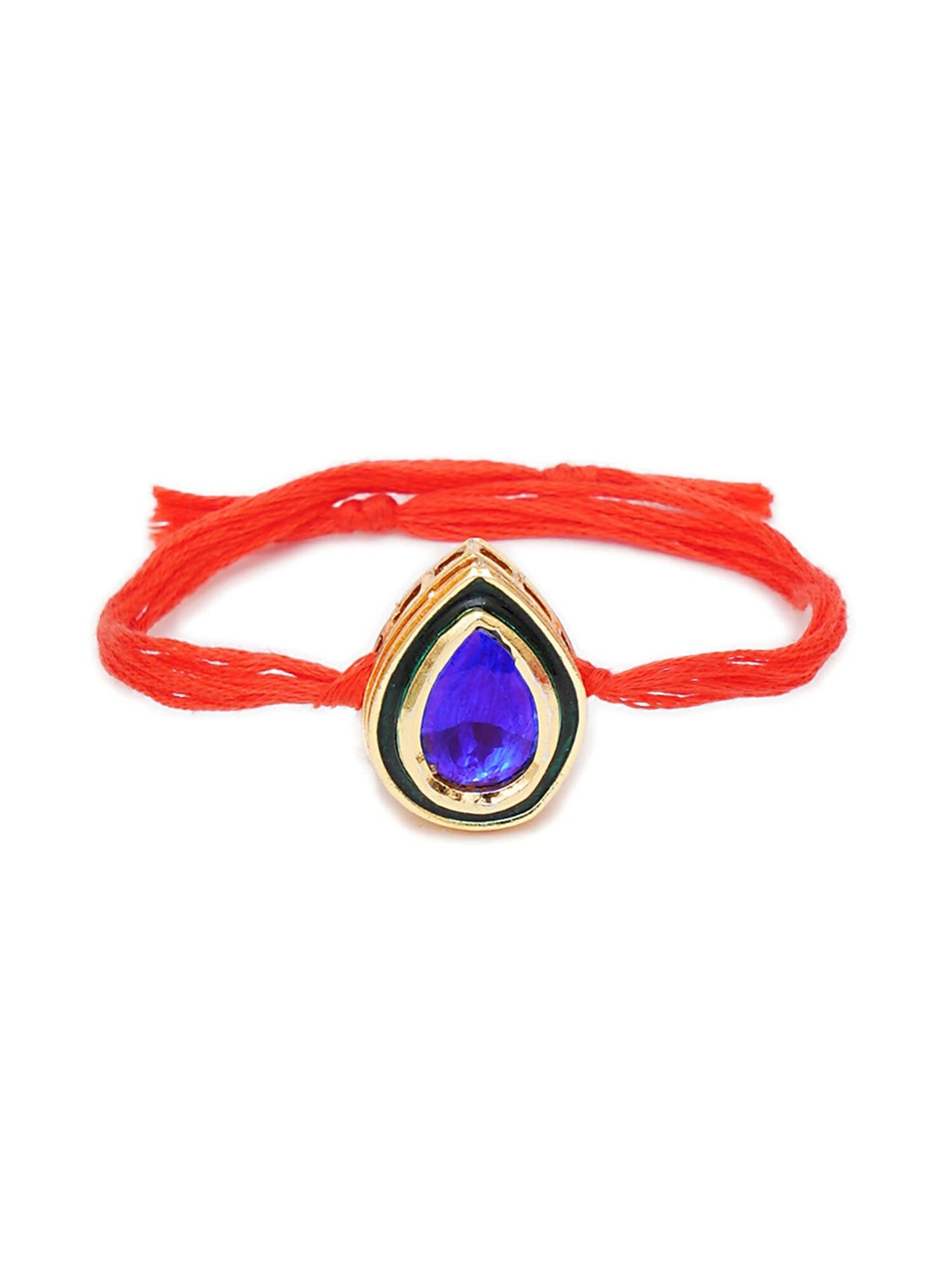 Designer kundan Rakhi - Ruby Raang