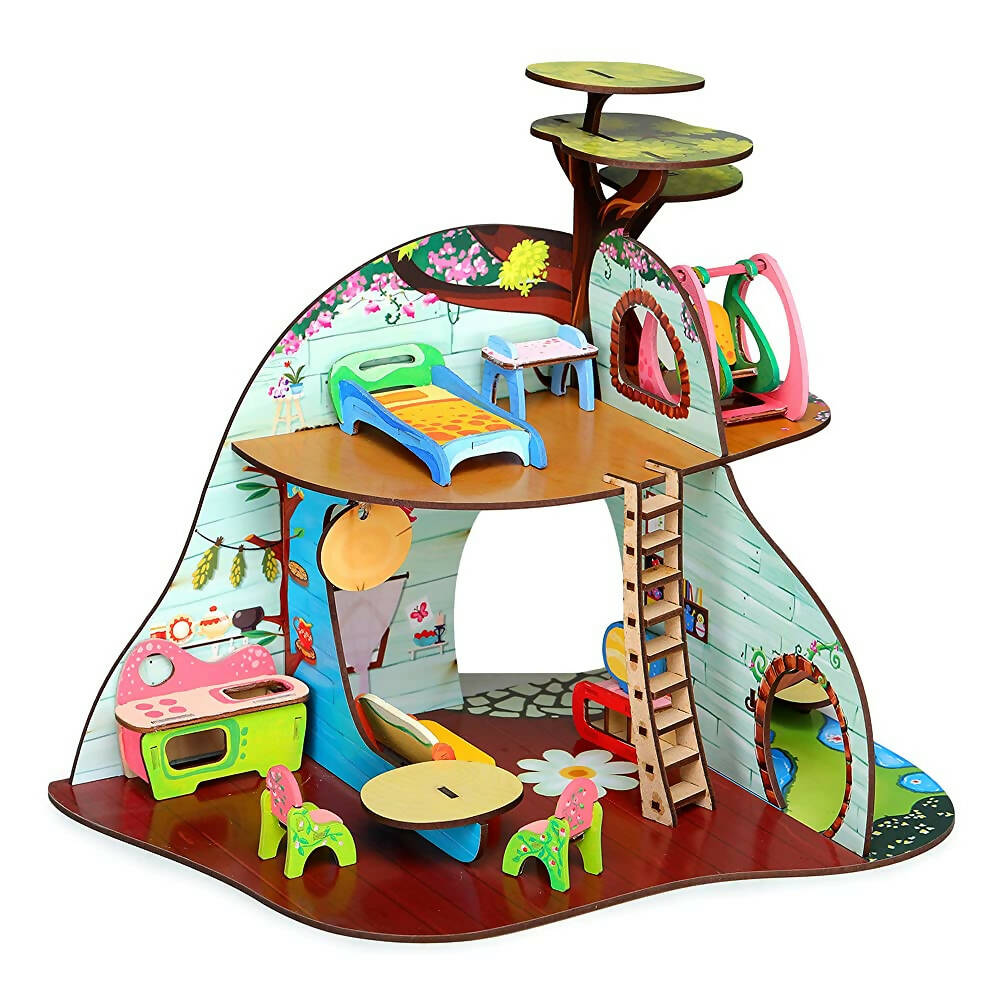 Webby Tree Troopers A Forest Hideout All Side Play Doll House for Kids