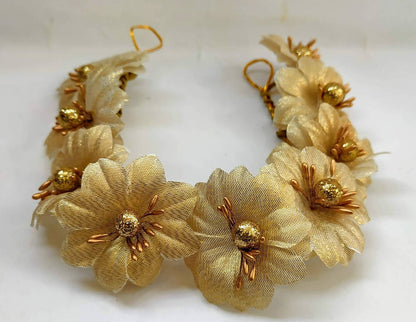 Gold Flower Hair Gajra