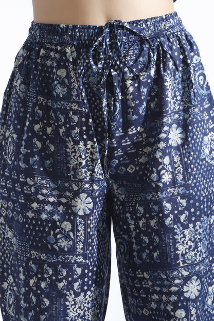 Breathables Abstract Cotton Co-Ord Set – Blue
