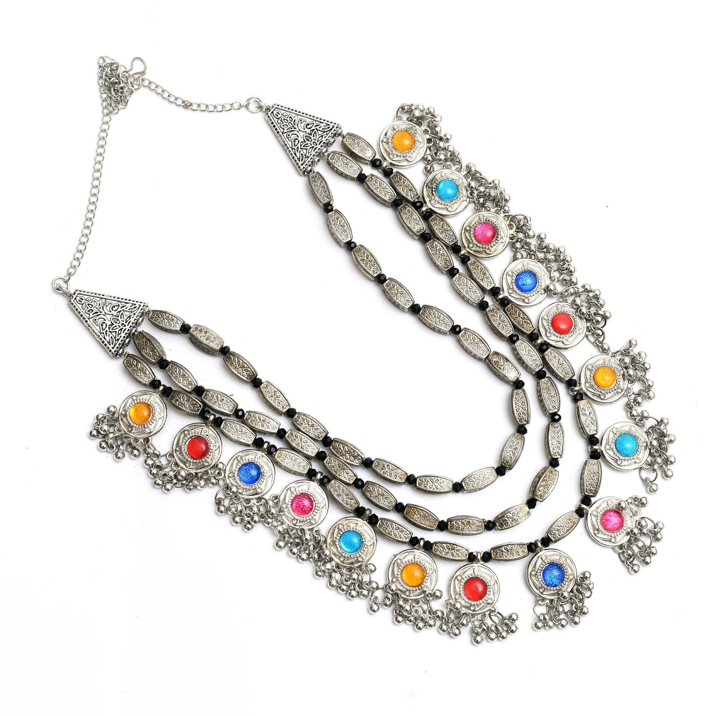 Mominos Fashion Johar Kamal Handicraft Finish Kundan Work Long Necklace For Women (Multi)