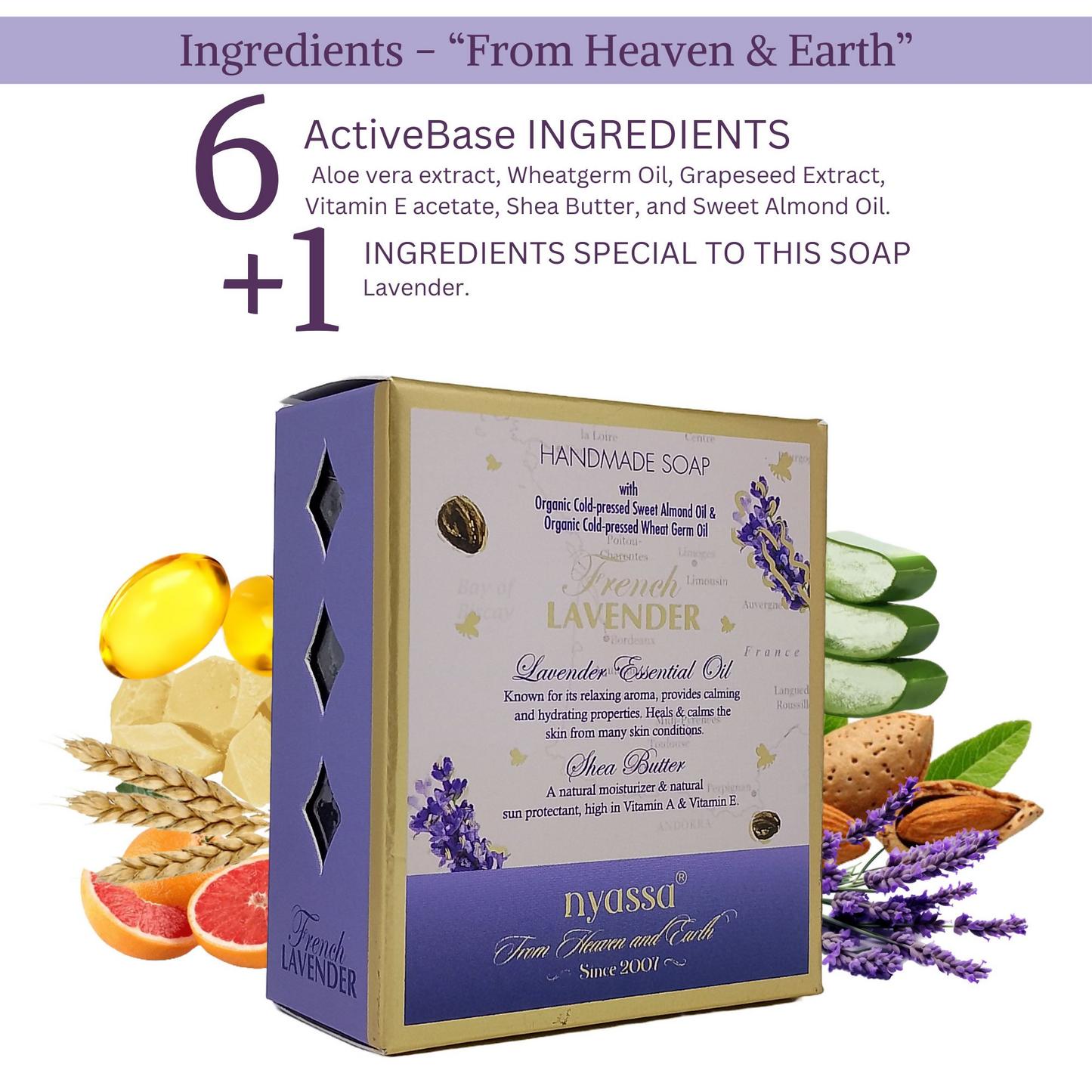 Nyassa Luxurious French Lavender Handmade Soap