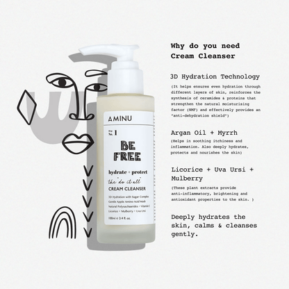 Aminu Cream Cleanser for Dry, Mature & Sensitive skin