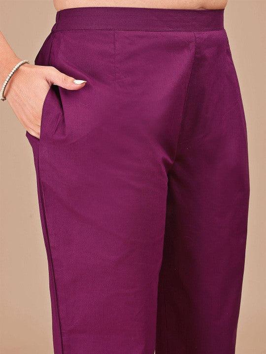 Tikhi Imli Embroidered V Neck Tunic With Trousers Co-Ords