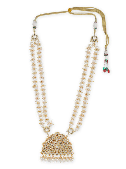 White Brass Gold-Polished Necklace - Ruby Raang